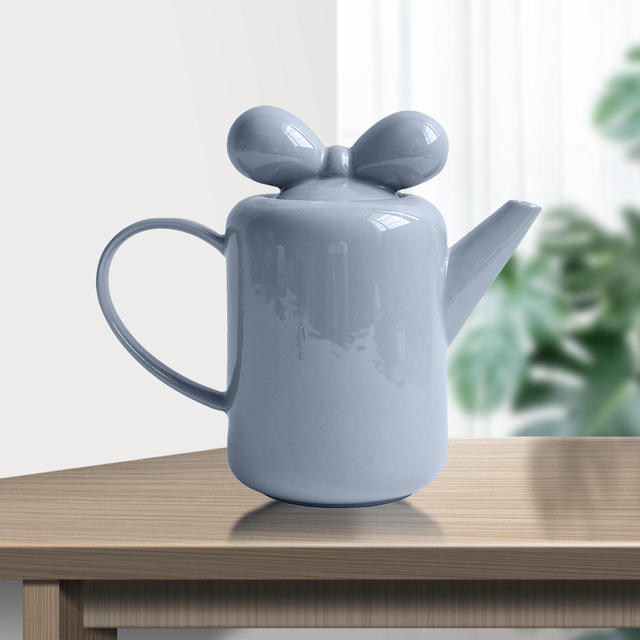 Bow Knot Design Porcelain Tea Pot - Image 0