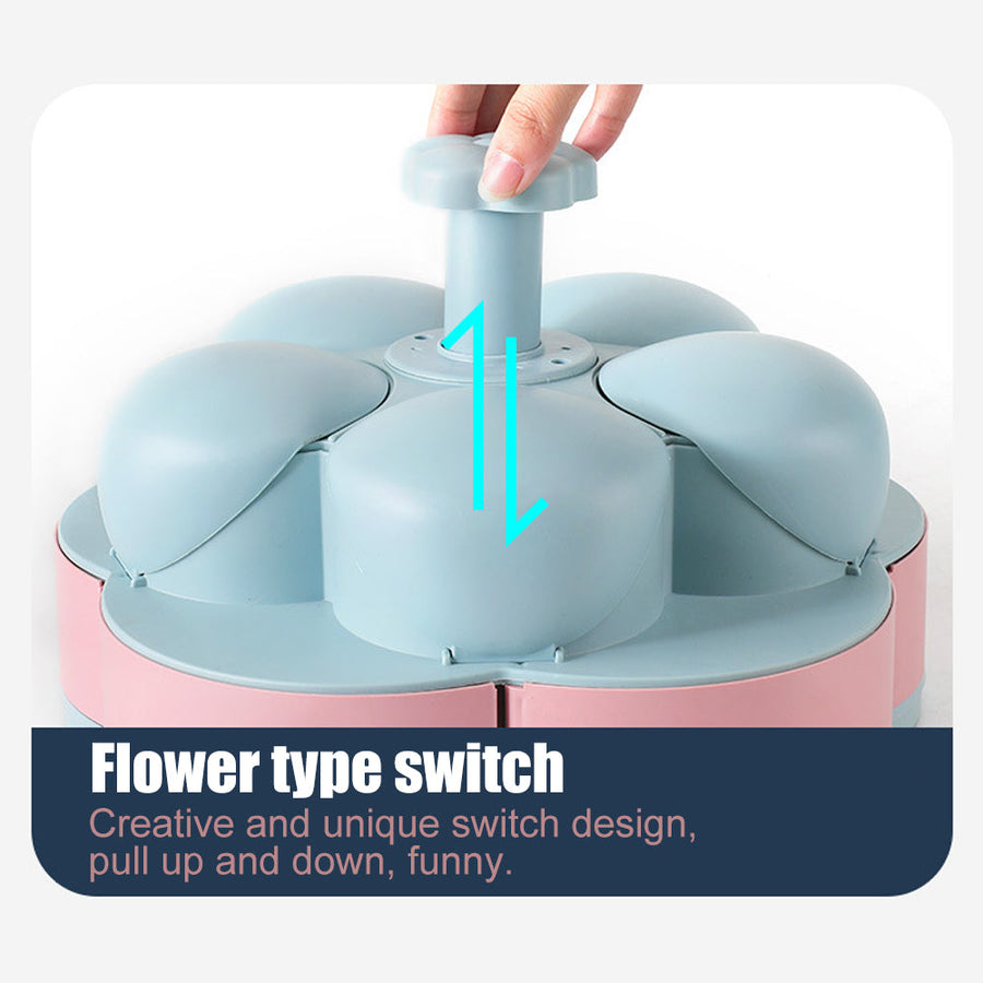 Two-Layer Rotating Flower Candy Snack Box - Image 4