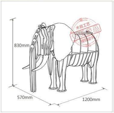 High-end European Style Wood Elephant Furniture Book Shelf - Image 10