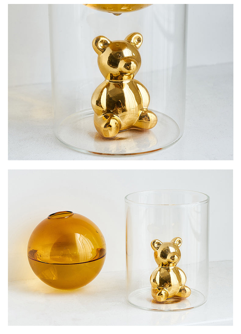 Transparent Double Glass Terrarium Art Vase - Image 2