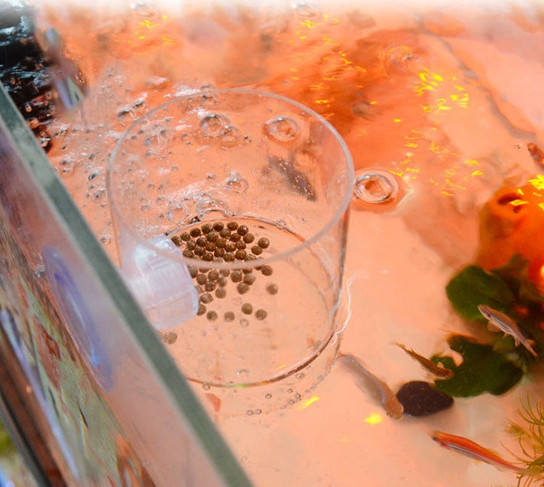 Aquarium Transparent Suction Fish Feeder - Image 1