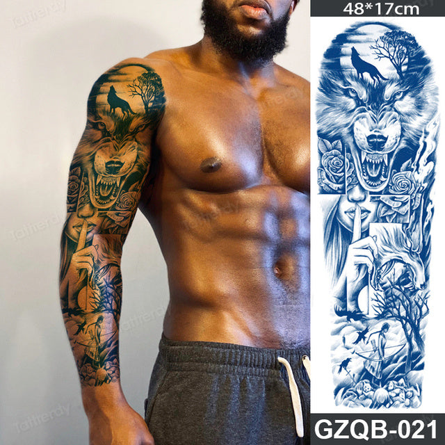Long Lasting Full Arm Sleeve Tattoo Sticker - Image 8
