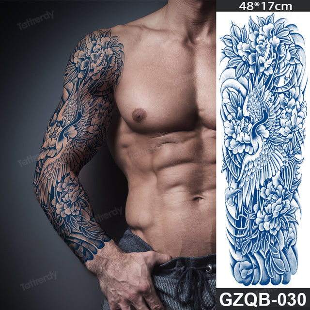 Long Lasting Full Arm Sleeve Tattoo Sticker - Image 27