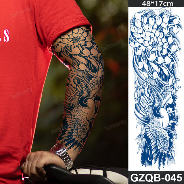 Long Lasting Full Arm Sleeve Tattoo Sticker - Image 30