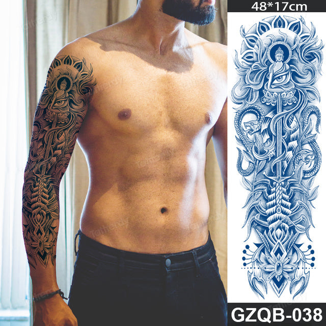 Long Lasting Full Arm Sleeve Tattoo Sticker - Image 18