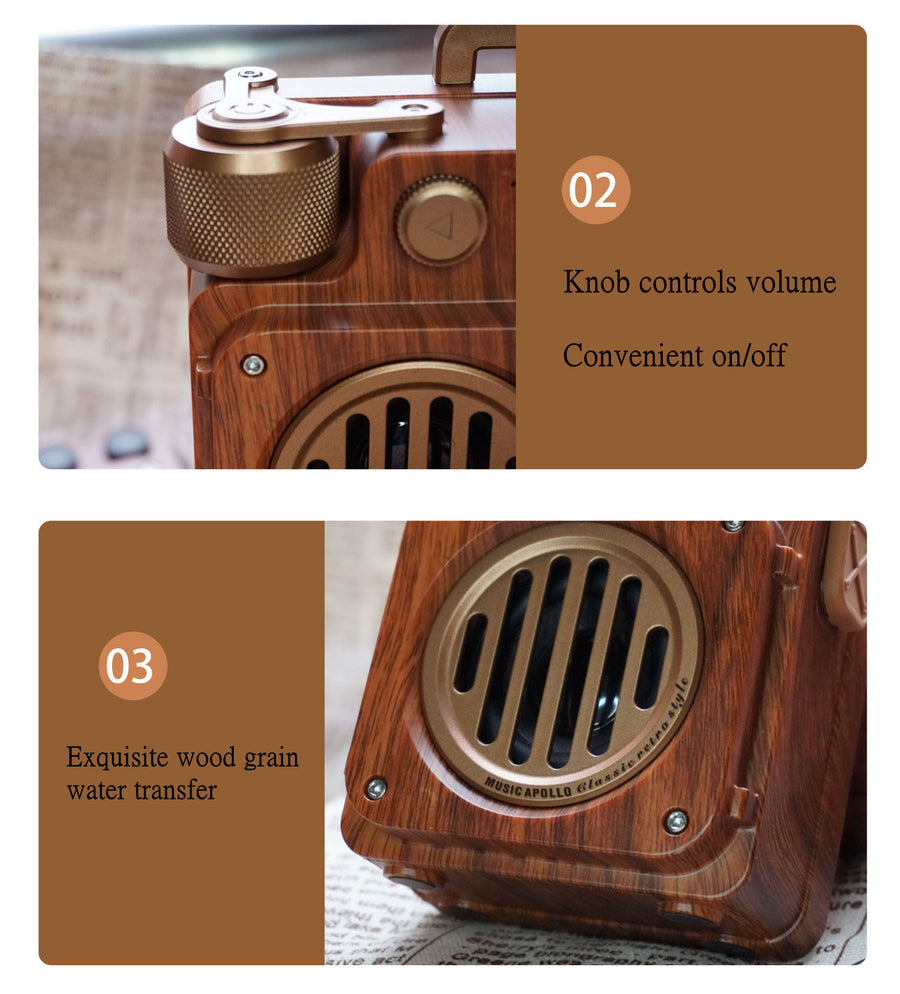 American Style Retro Bluetooth Radio Speaker - Image 6
