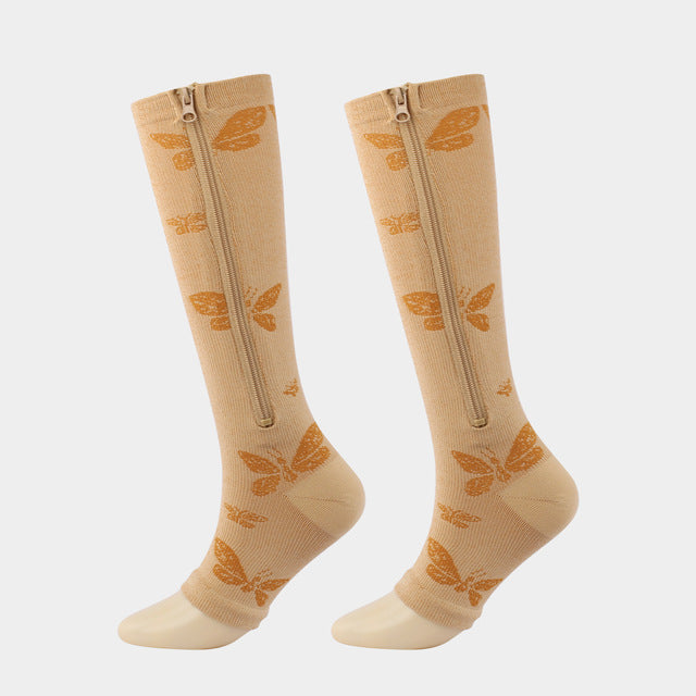 Unisex Knee Length Slim Compression Socks - Image 9