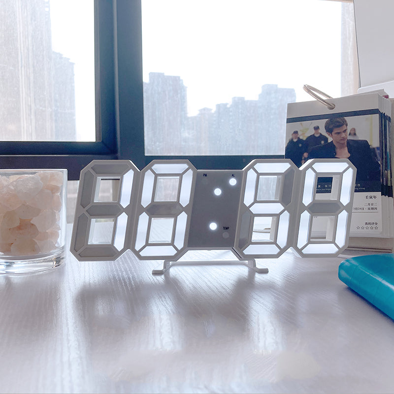 3D LED Modern Digital Alarm Wall Clock - Image 0