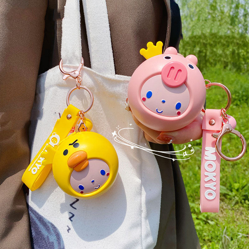 Cartoon USB Charging Fan Makeup Mirror - Image 7