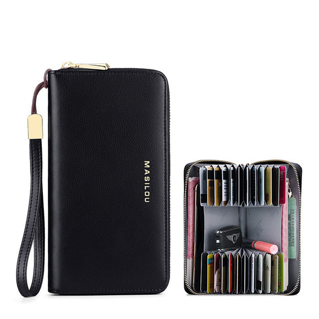 RFID Blocking Large Leather Women Wallet - Image 16
