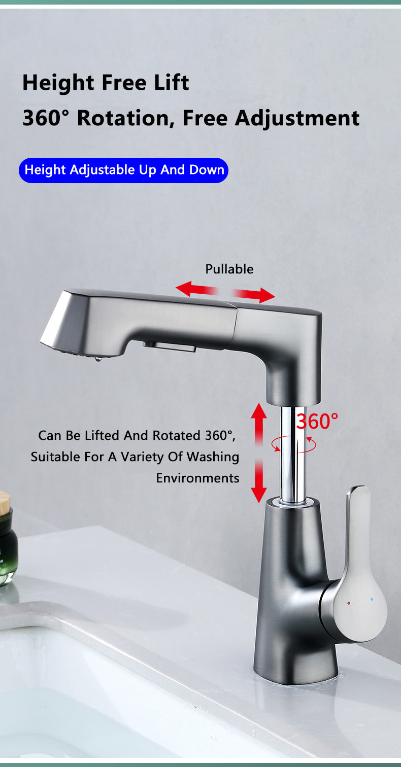 Modern Bathroom Telescopic Basin Waterfall Faucet - Image 5