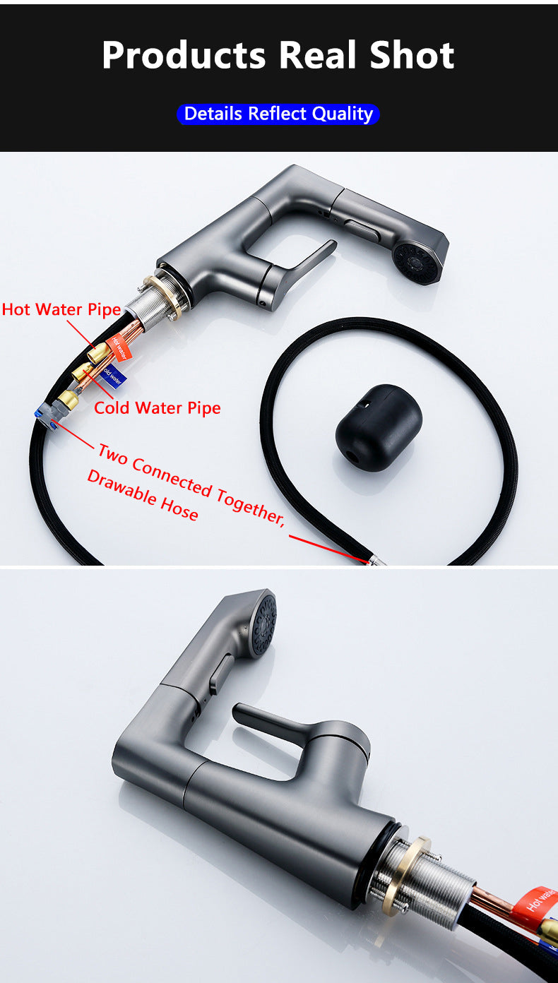 Modern Bathroom Telescopic Basin Waterfall Faucet - Image 10