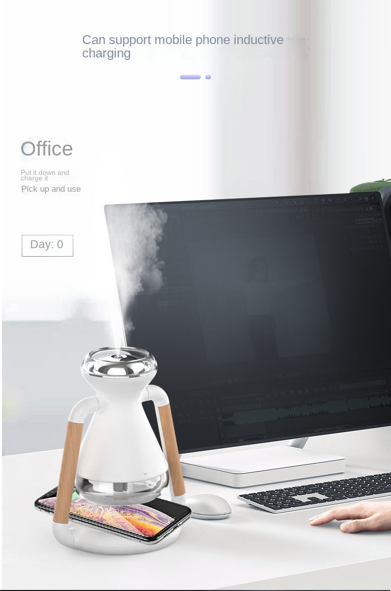 Mini Air Humidifier Wireless Phone Charger - Image 1