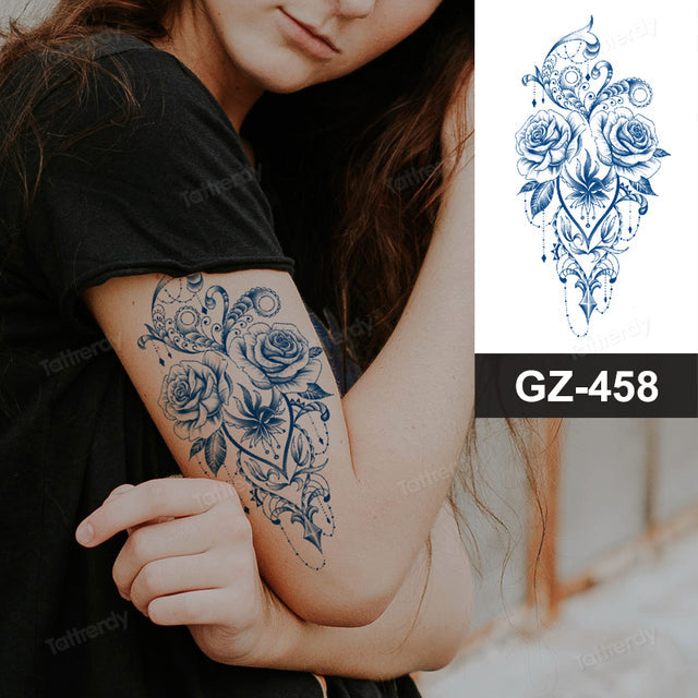 Blooming Flower Orchid Semi-Permanent Temporary Tattoo - Image 50