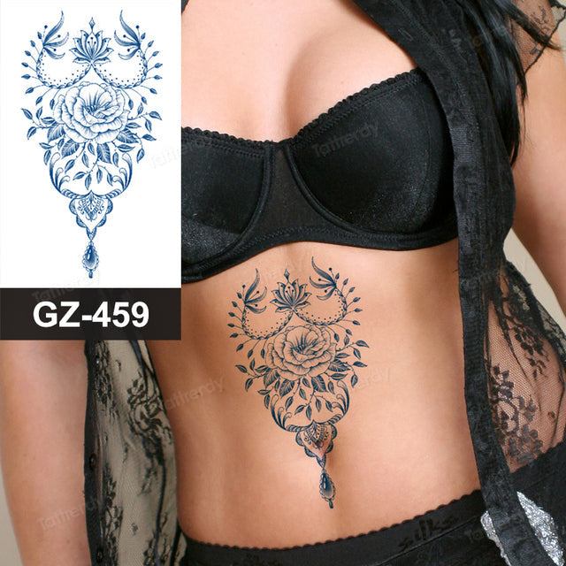 Blooming Flower Orchid Semi-Permanent Temporary Tattoo - Image 47