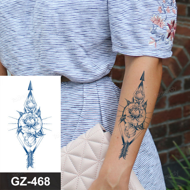 Blooming Flower Orchid Semi-Permanent Temporary Tattoo - Image 12