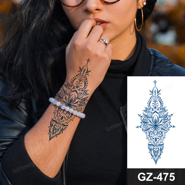 Blooming Flower Orchid Semi-Permanent Temporary Tattoo - Image 44