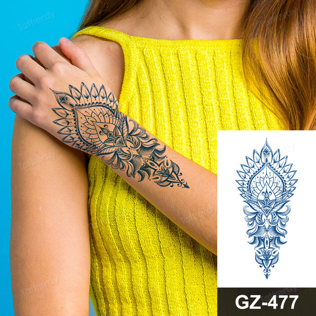 Blooming Flower Orchid Semi-Permanent Temporary Tattoo - Image 14