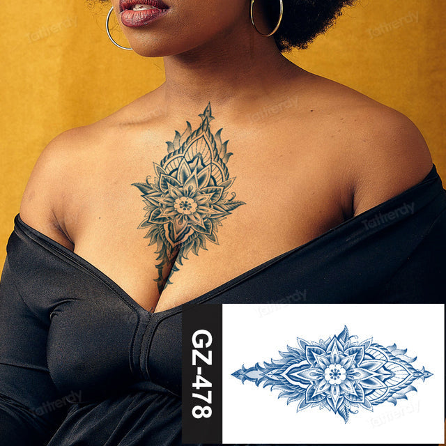 Blooming Flower Orchid Semi-Permanent Temporary Tattoo - Image 9