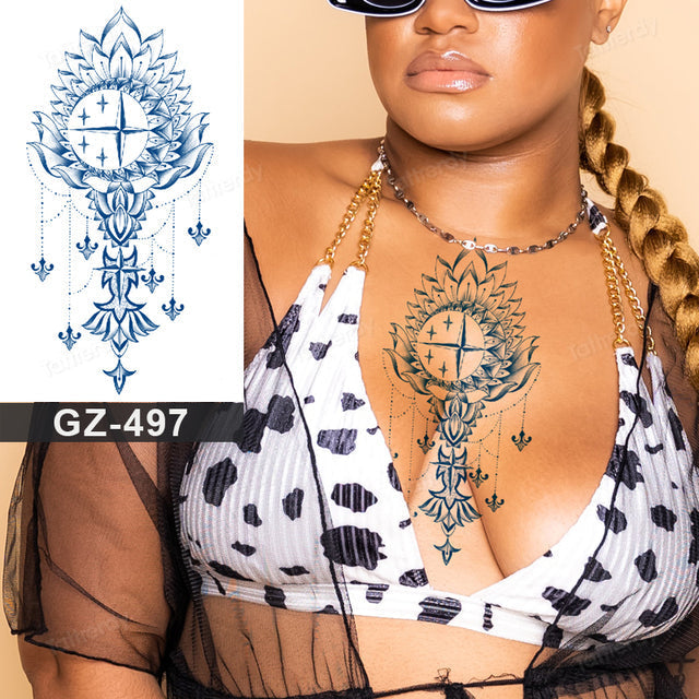 Blooming Flower Orchid Semi-Permanent Temporary Tattoo - Image 39