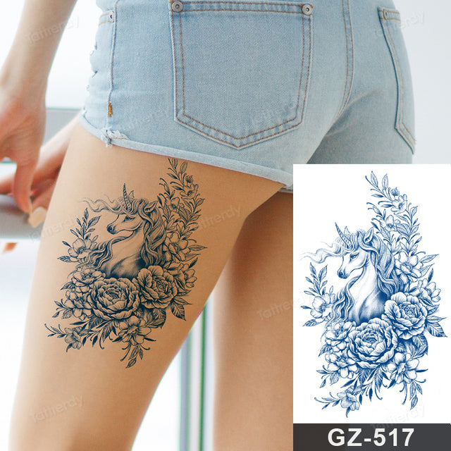 Blooming Flower Orchid Semi-Permanent Temporary Tattoo - Image 15