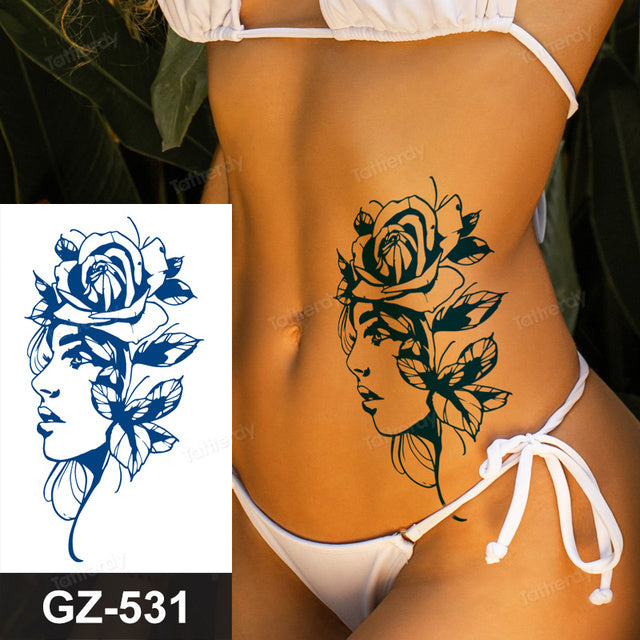 Blooming Flower Orchid Semi-Permanent Temporary Tattoo - Image 31