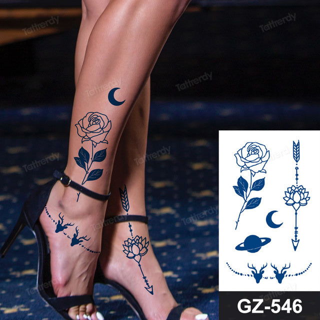 Blooming Flower Orchid Semi-Permanent Temporary Tattoo - Image 8