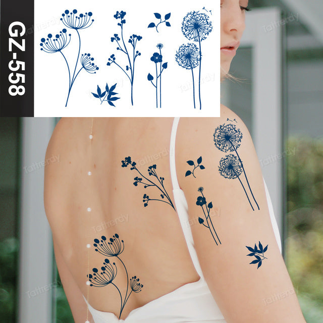 Blooming Flower Orchid Semi-Permanent Temporary Tattoo - Image 40