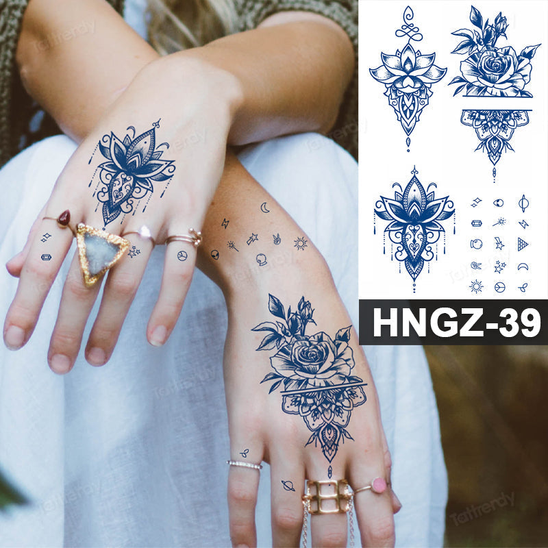 Butterfly Flower Lotus Semi-Permanent Temporary Tattoo - Image 18