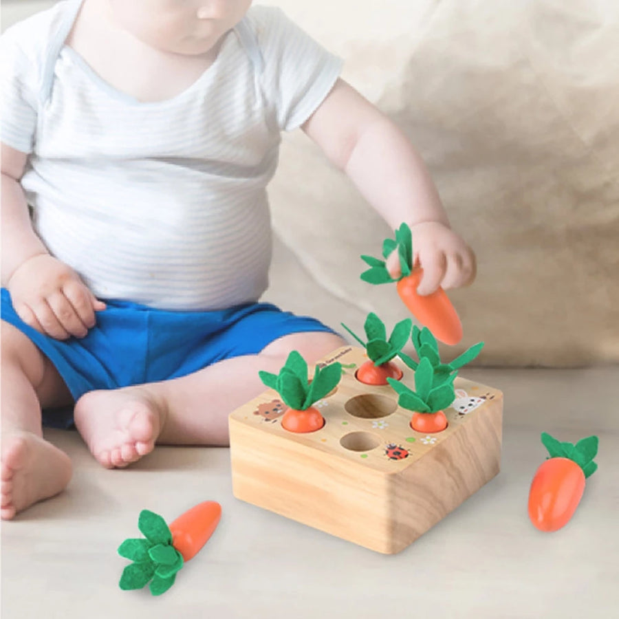 Carrot Picking Wooden Kids Educational Game Toy - Image 0