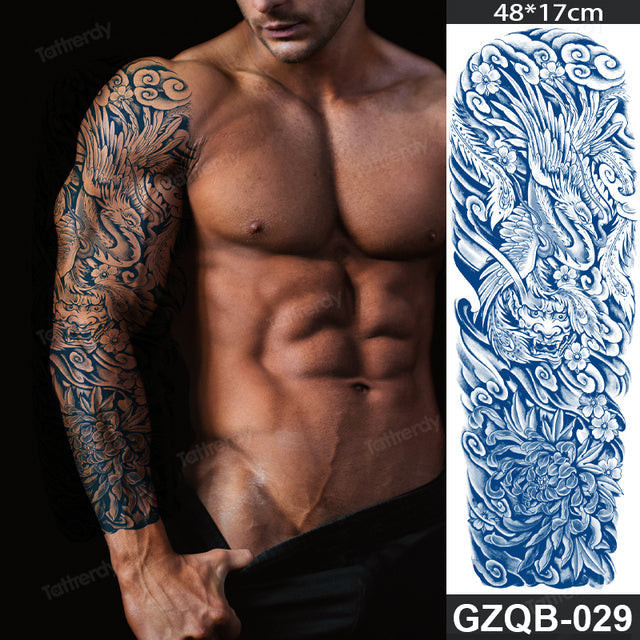 Ethnic Long Sleeve Semi-Permanent Temporary Tattoo - Image 20
