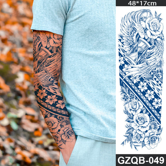 Ethnic Long Sleeve Semi-Permanent Temporary Tattoo - Image 16