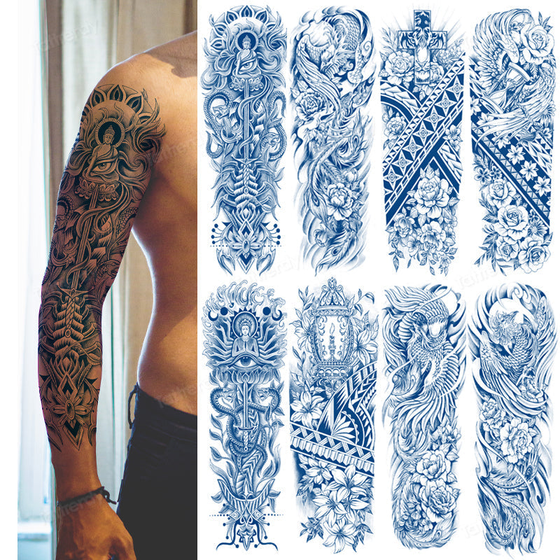 Life Meaning Full Sleeve Semi-Permanent Tattoo - Image 0