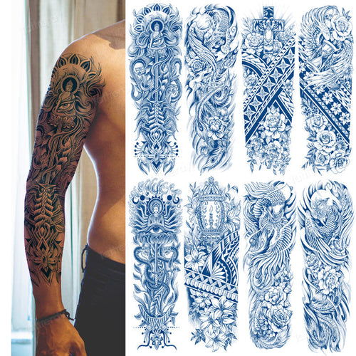Life Meaning Full Sleeve Semi-Permanent Tattoo - Image 0