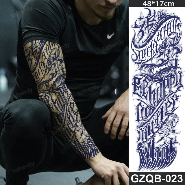 Life Meaning Full Sleeve Semi-Permanent Tattoo - Image 8