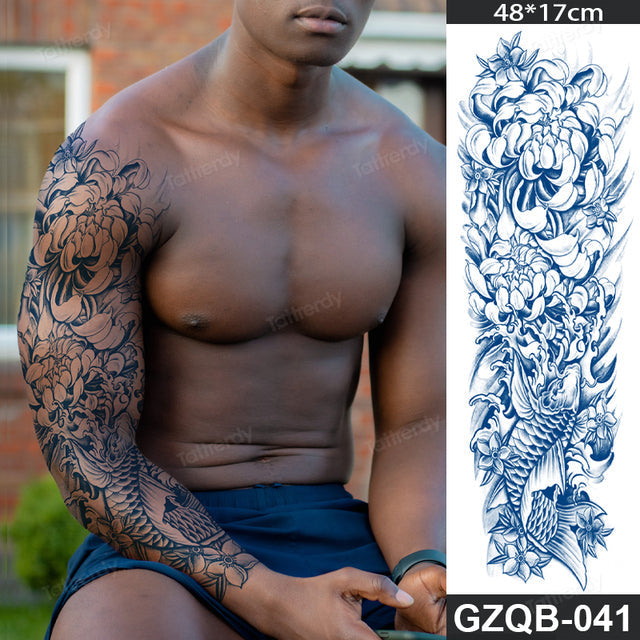 Life Meaning Full Sleeve Semi-Permanent Tattoo - Image 19