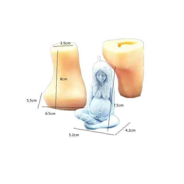Handmade Mother Earth Candle Mold - Image 5