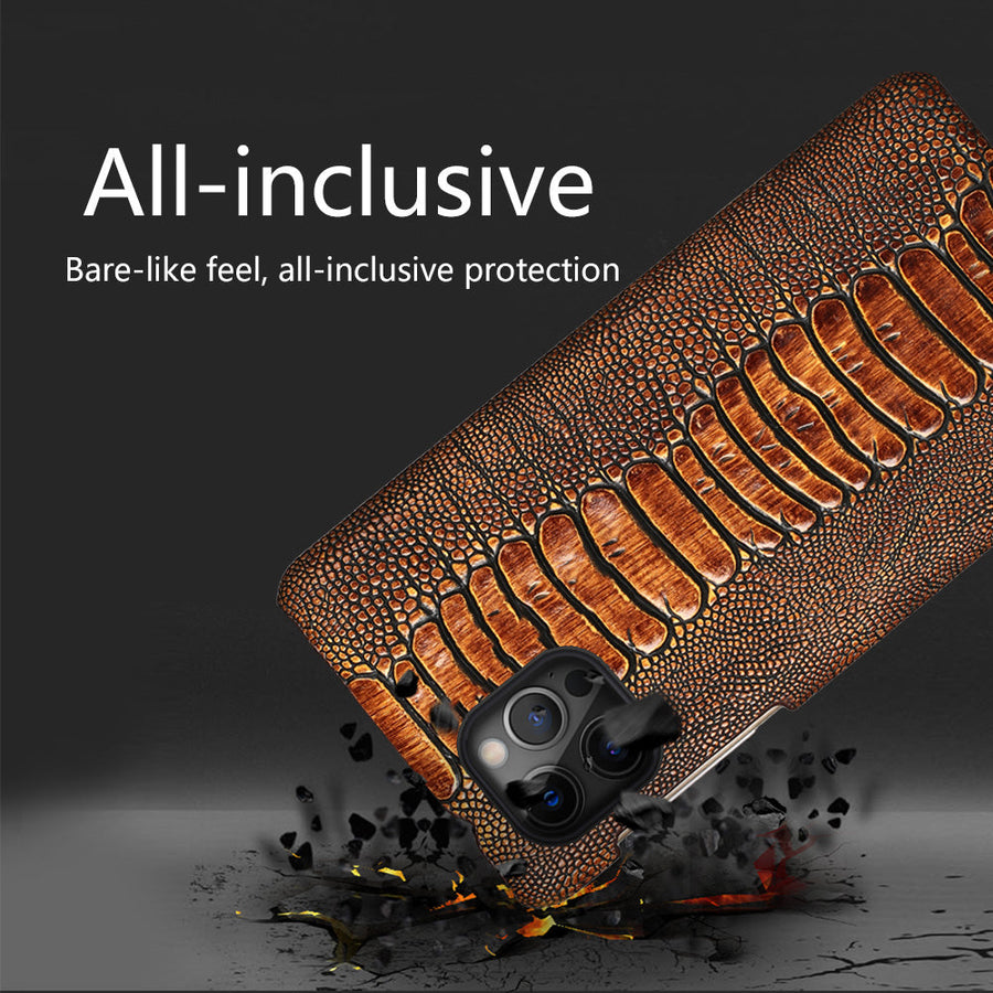 Luxury Real Ostrich Shock-Protection Breathable iPhone Cases - Image 1