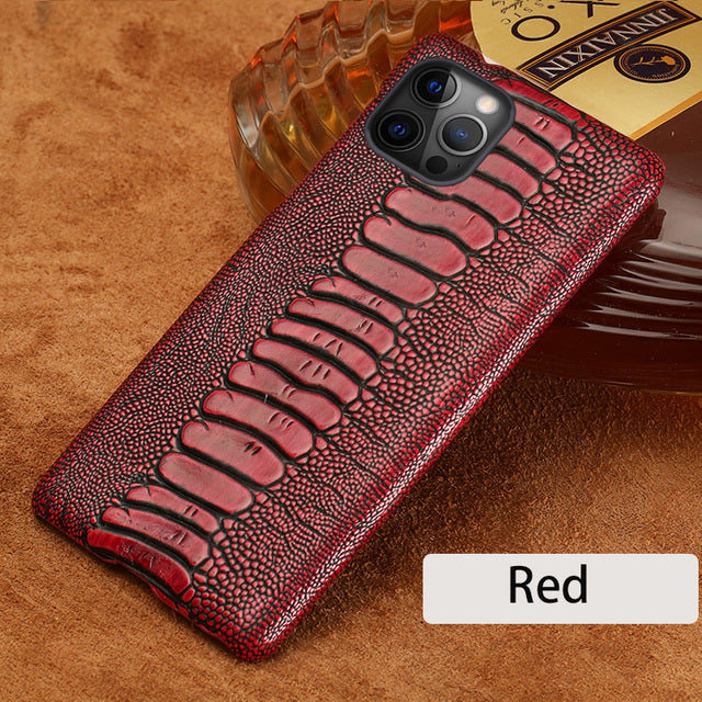 Luxury Real Ostrich Shock-Protection Breathable iPhone Cases - Image 8