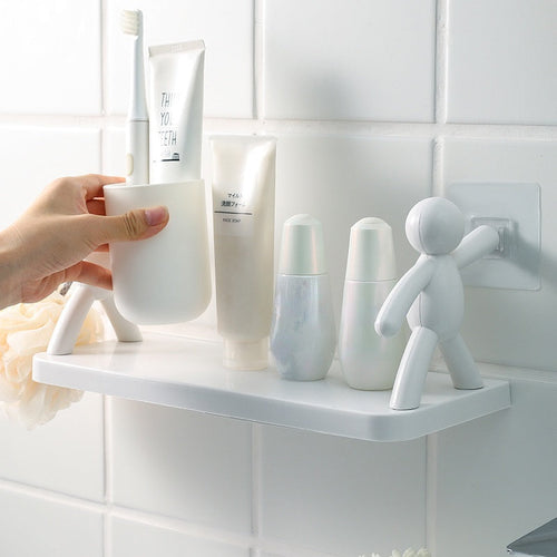 Punch-Free Human Figure Bathroom Shelf - Image 0