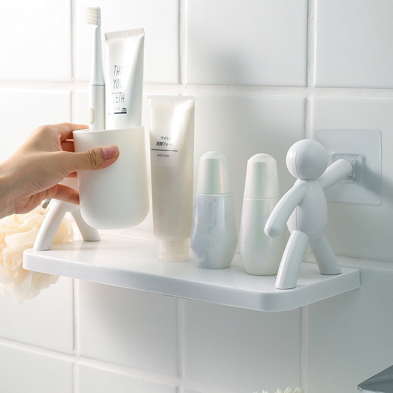 Punch-Free Human Figure Bathroom Shelf - Image 0