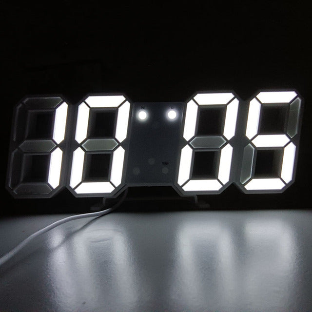 3D LED Modern Digital Alarm Wall Clock - Image 1