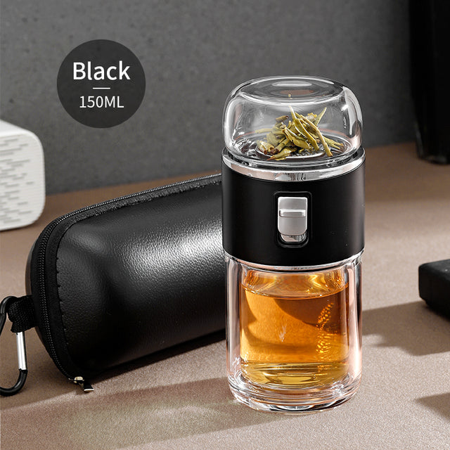 Double Glass Tea Infuser Thermos Bottle - Image 8