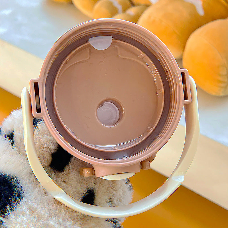 Cute Bear Built-in Straw Water Bottle - Image 4