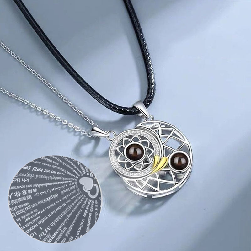 100 Languages I Love You Projection Couple Necklace - Image 1