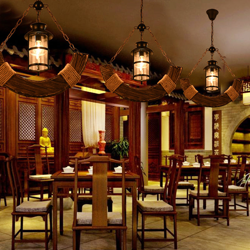 Retro Creative Wood Metal Vintage Pendant Lights - Image 3