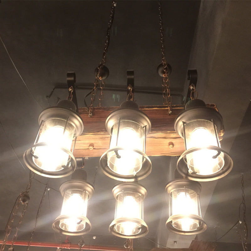 Retro Creative Wood Metal Vintage Pendant Lights - Image 7