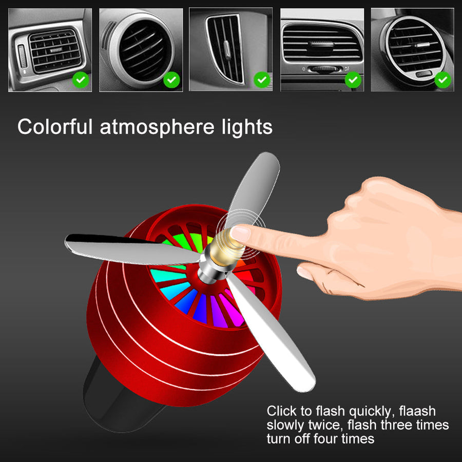 LED Light Propeller Car Air Freshener - Image 1