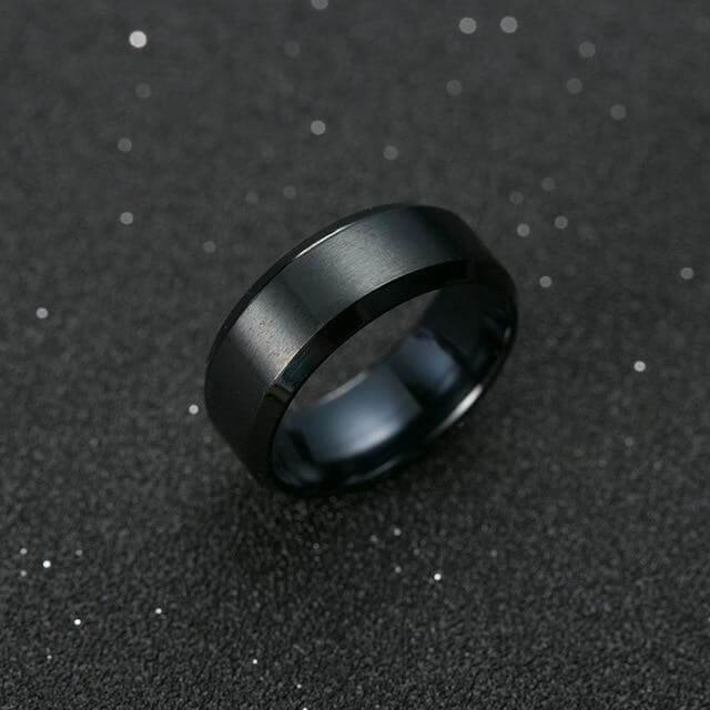 Black Titanium Ring for Men - Image 1