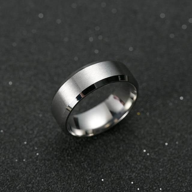 Black Titanium Ring for Men - Image 2
